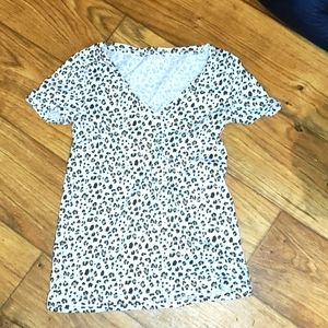 J Crew Vintage Cotton V neck Tshirt Wm XXS